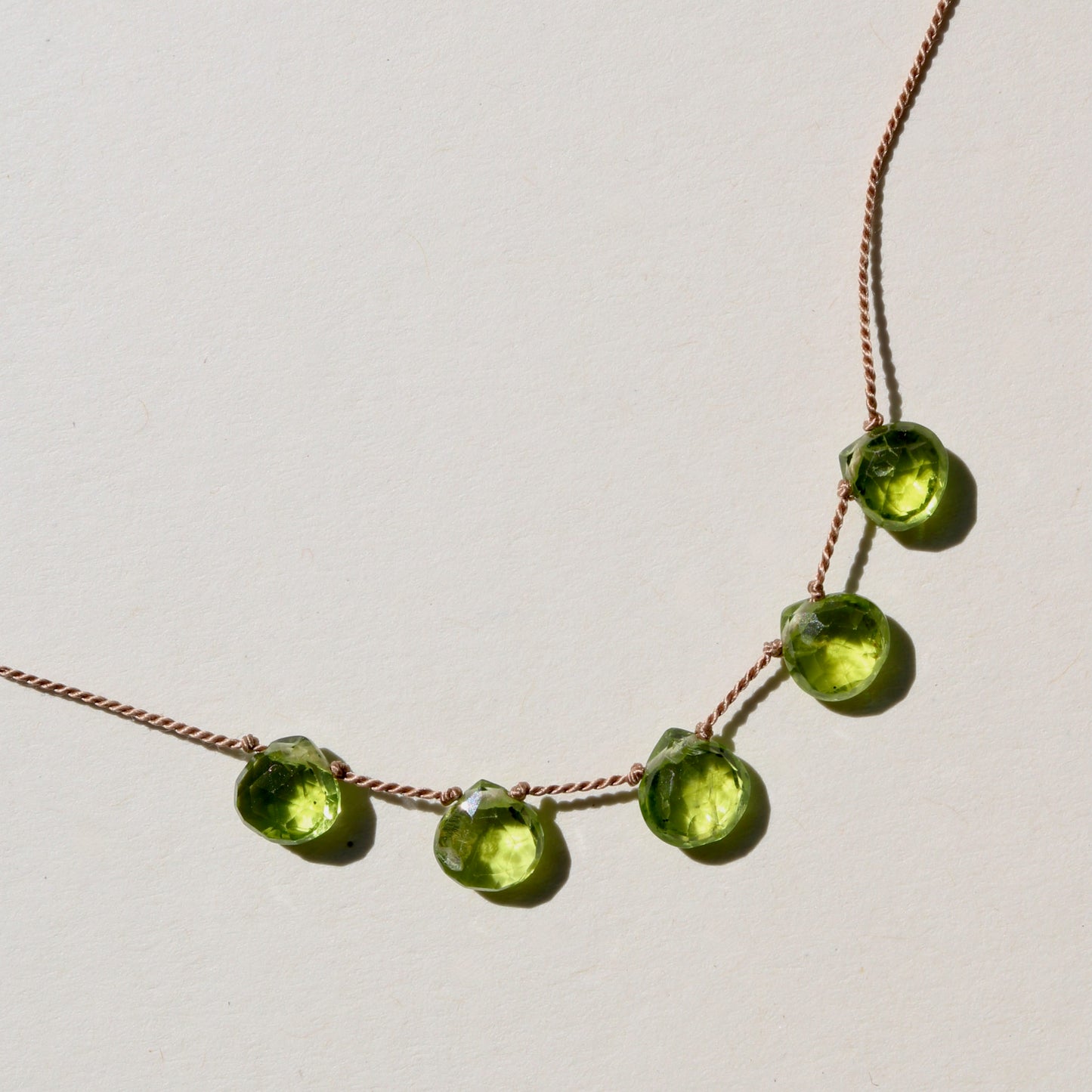 Peridot, Five Drops Vibe Necklace