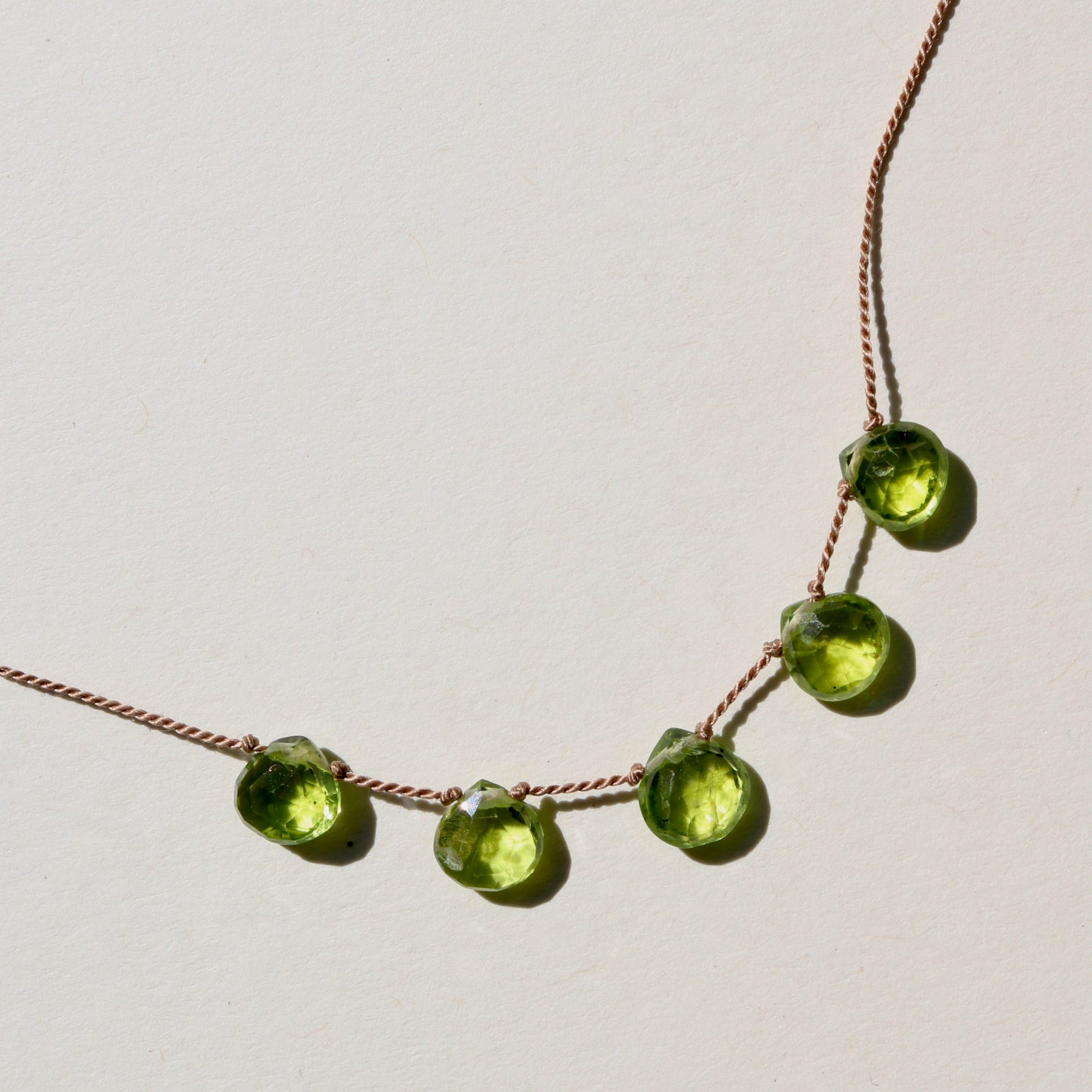 Peridot, Five Drops Vibe Necklace
