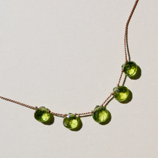 Peridot, Five Drops Vibe Necklace