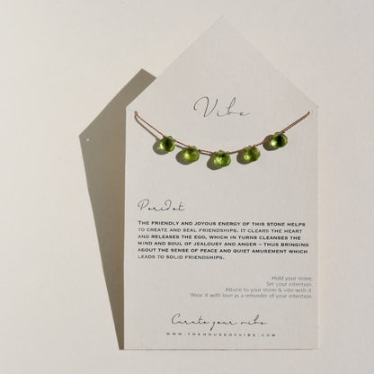 Peridot, Five Drops Vibe Necklace