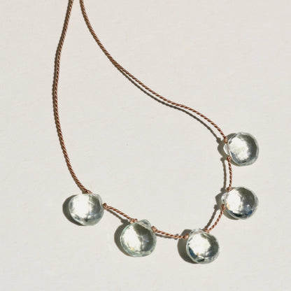 Prasiolite, Five Drops Vibe Necklace