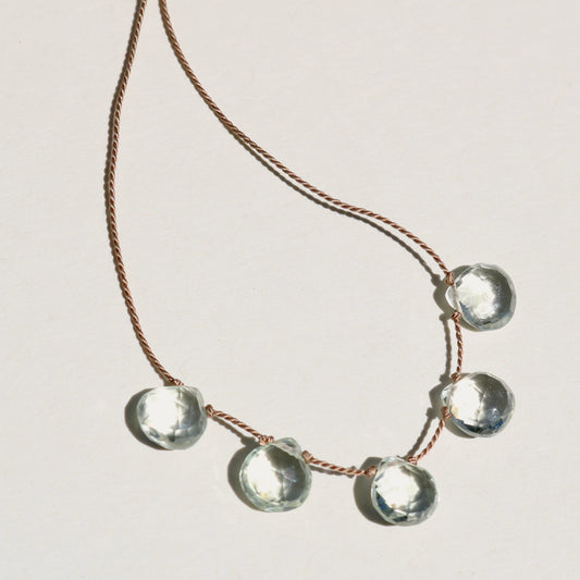 Prasiolite, Five Drops Vibe Necklace