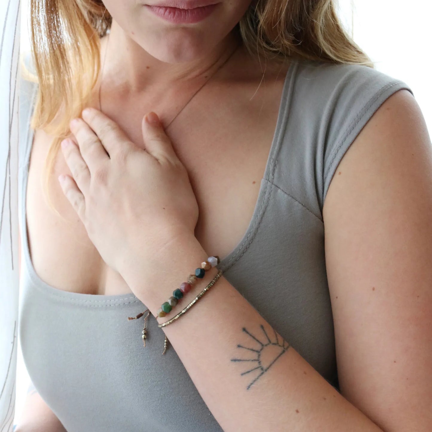 Pyrite, Geo Row Bracelet Vibe Bracelet