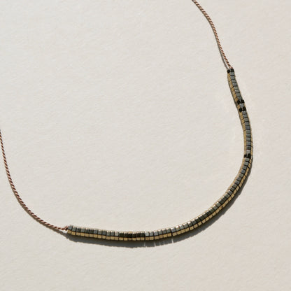 Pyrite, Geo Row Necklace