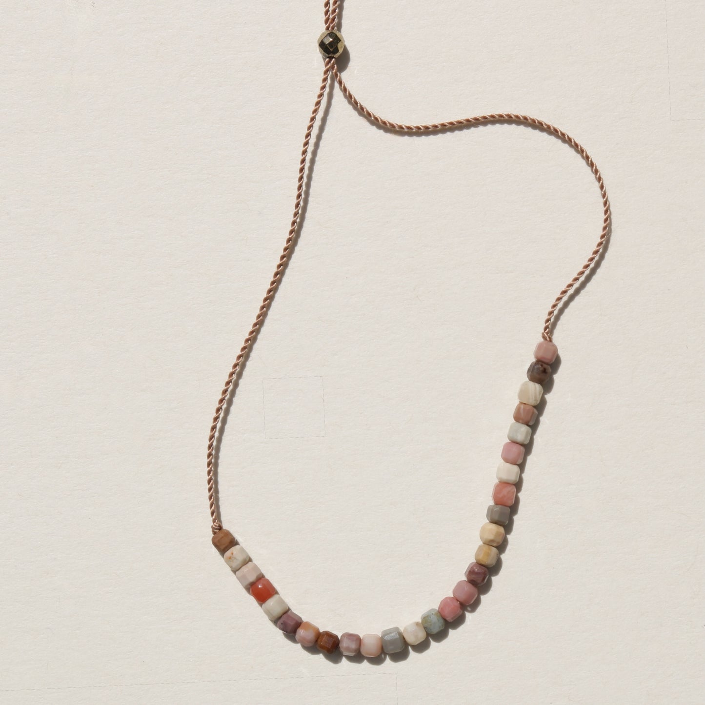 Rainbow Agate, Cube Row Bracelet