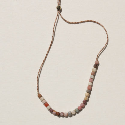 Rainbow Agate, Cube Row Bracelet