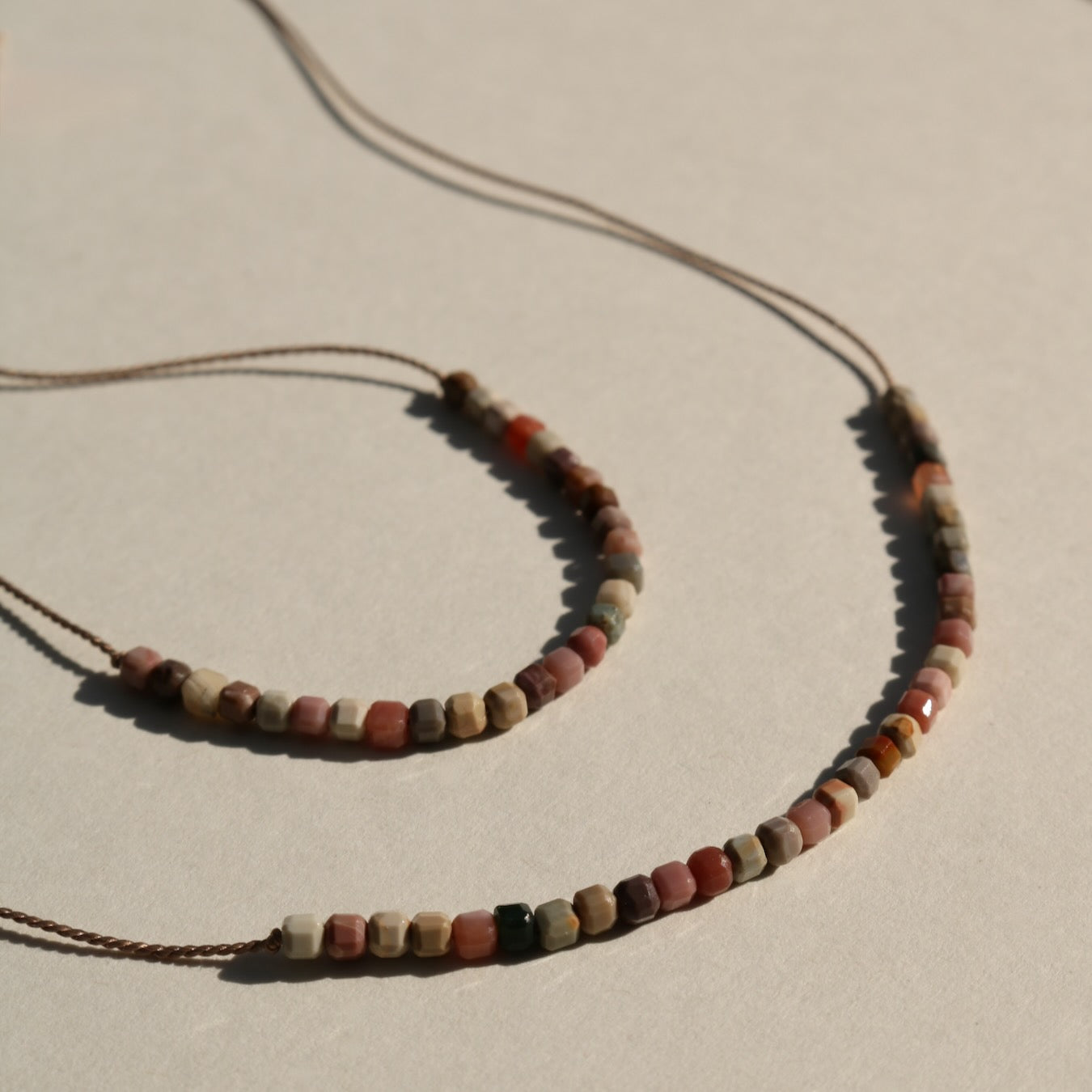 Rainbow Agate, Cube Row Bracelet