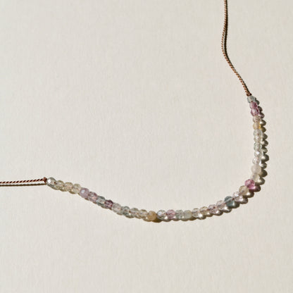 Rainbow Fluorite, Row Necklace