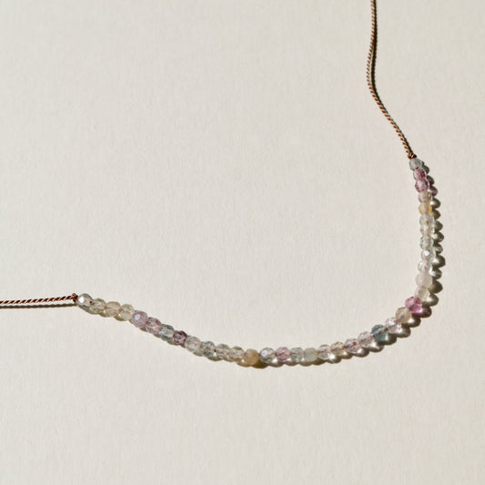 Rainbow Fluorite, Row Necklace
