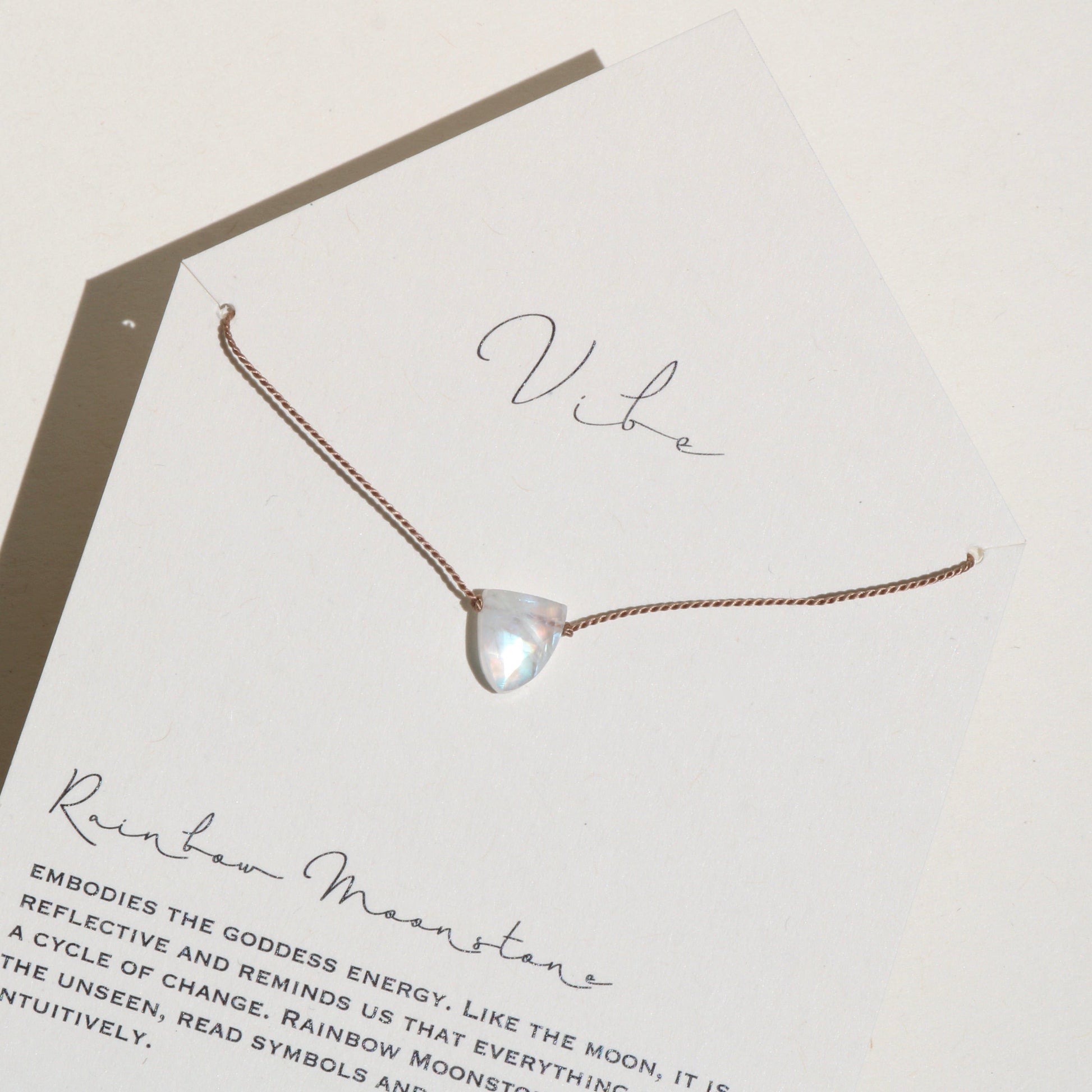 RAINBOW MOONSTONE FLARE Vibe Necklaces