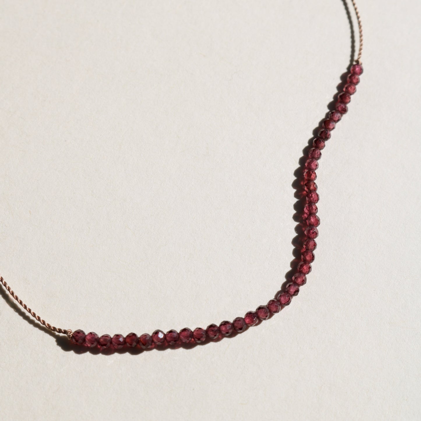 Red Garnet, Row Necklace