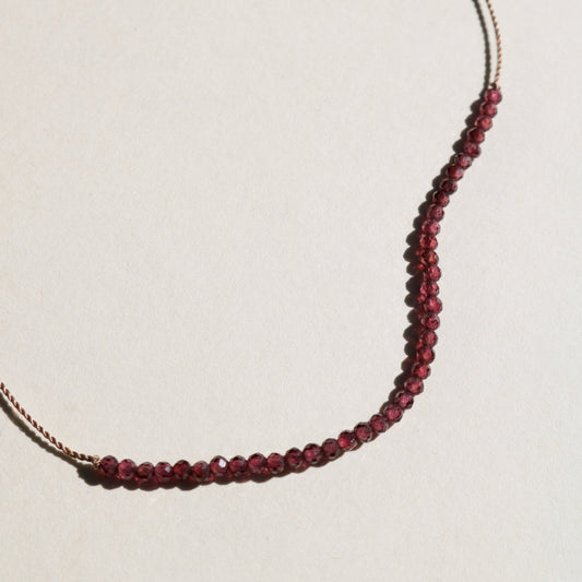 Red Garnet, Row Necklace