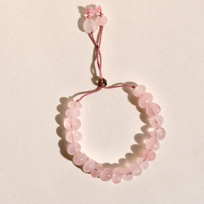 ROSE QUARTZ POLISHED PEBBLES BRACELET | SPECIAL EDITION Vibe Bracelets
