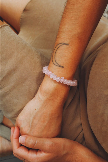 ROSE QUARTZ POLISHED PEBBLES BRACELET | SPECIAL EDITION Vibe Bracelets