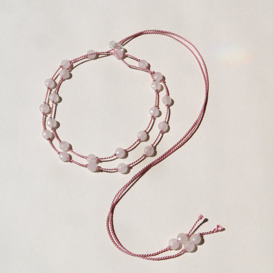 ROSE QUARTZ UNFOLDING No.0203 Vibe Necklaces