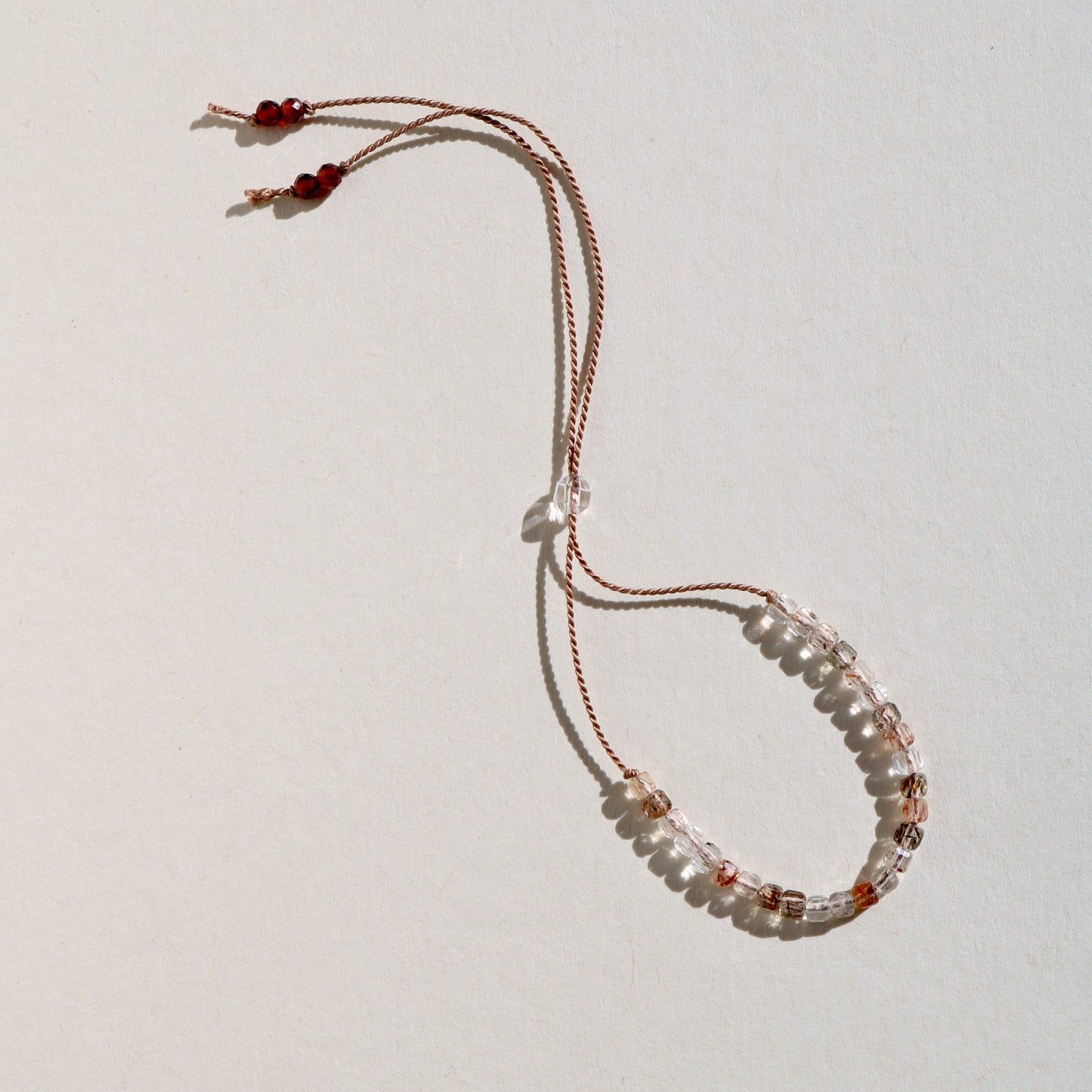 Rutile Quartz, Cube Row Bracelet Vibe Bracelet
