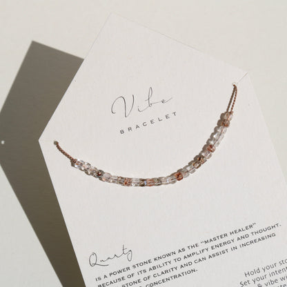 RUTILE QUARTZ CUBES BRACELET Vibe Bracelets