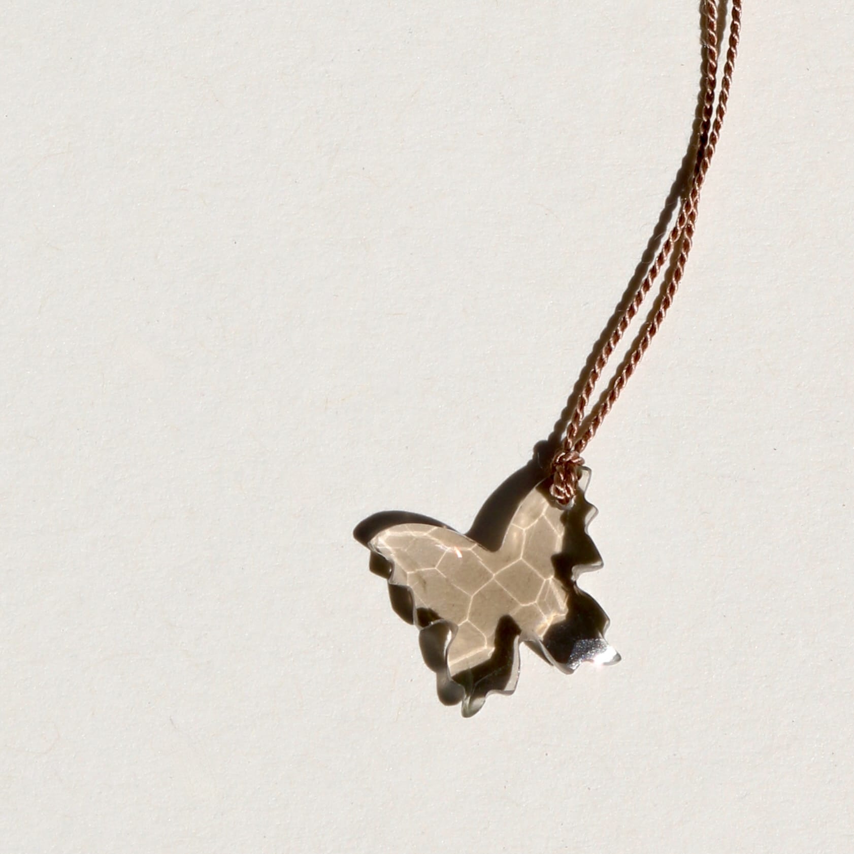 Smoky Quartz, Butterfly Vibe Necklace