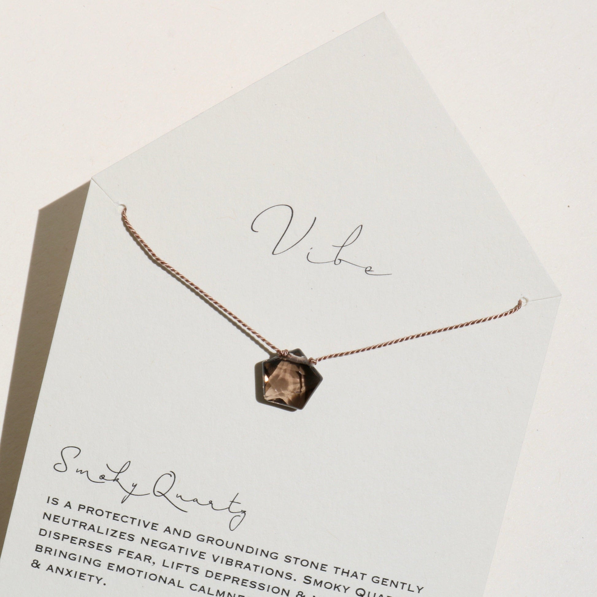 SMOKY QUARTZ FRACTAL Vibe Necklaces