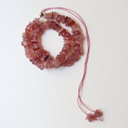 STRAWBERRY QUARTZ UNFOLDING No.0205 Vibe Necklaces