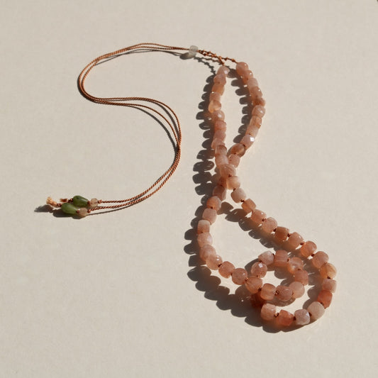 Sunstone, Cubes Necklace