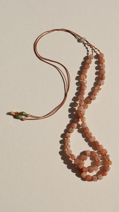 Sunstone, Cubes Necklace
