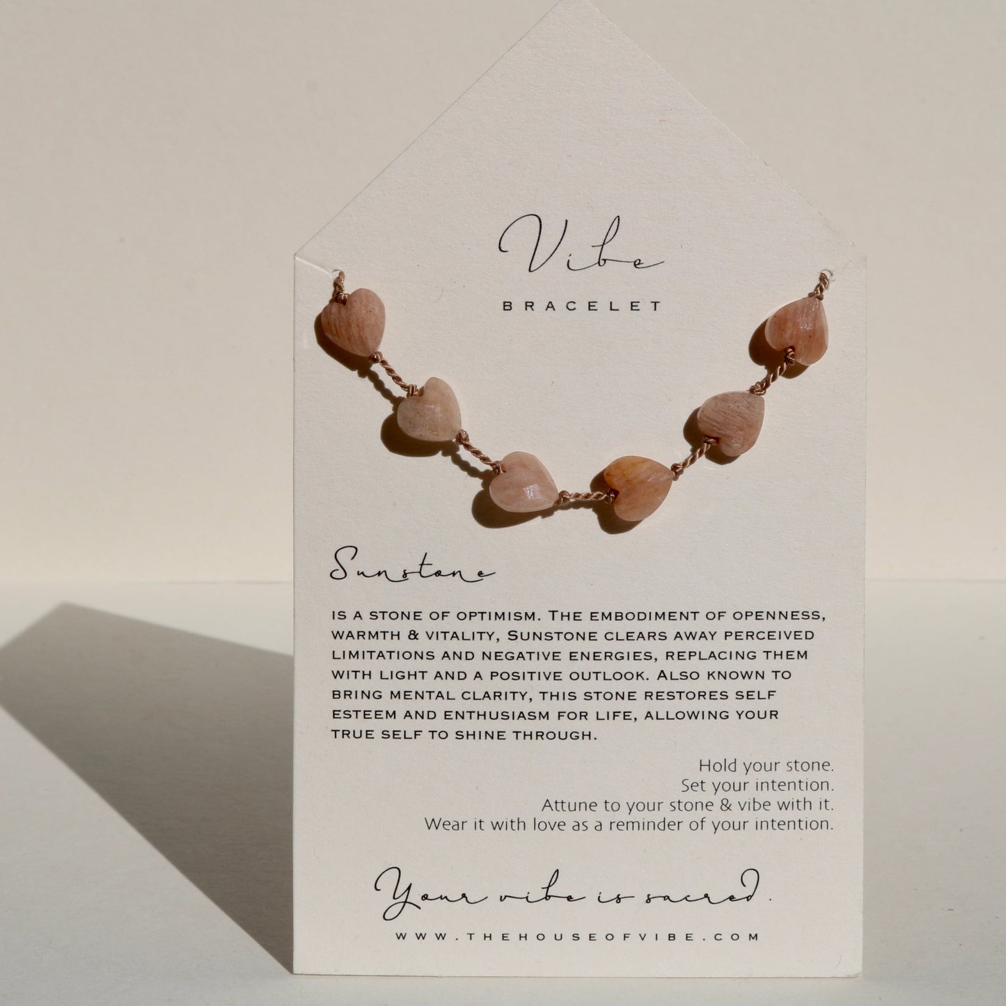 SUNSTONE HEART BRACELET Vibe Bracelets