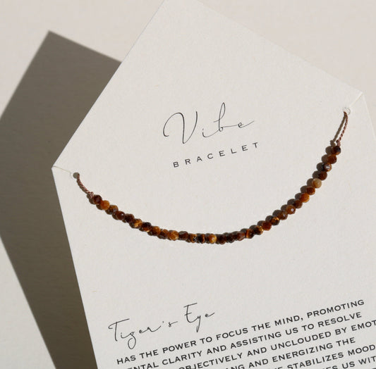 TIGER'S EYE BEADED BRACELET Vibe Bracelets