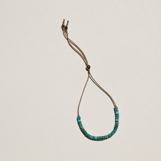 Turquoise, Heishi Row Bracelet