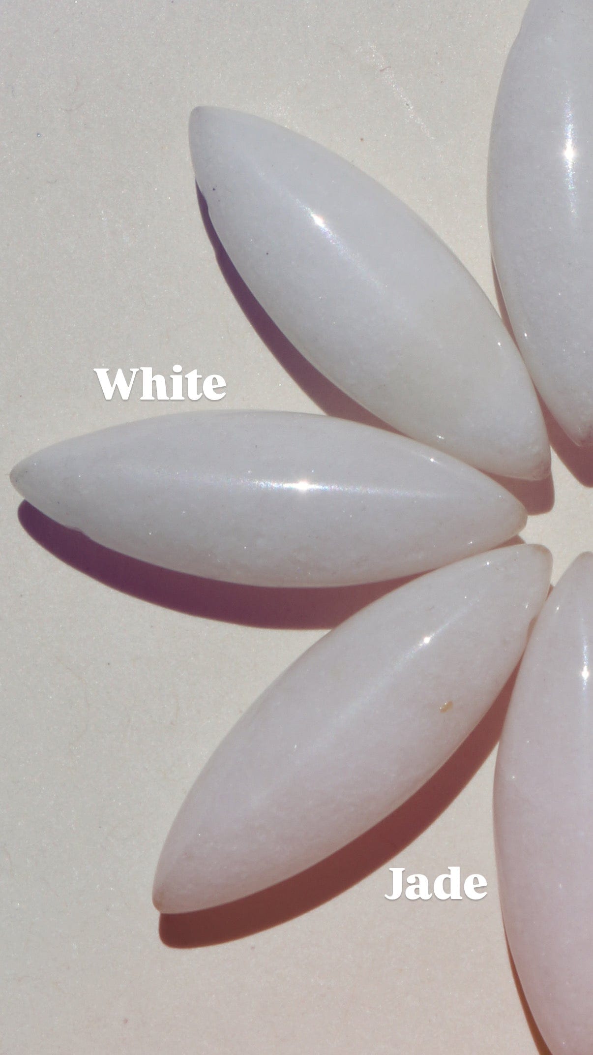 WHITE JADE PETAL Vibe Necklaces