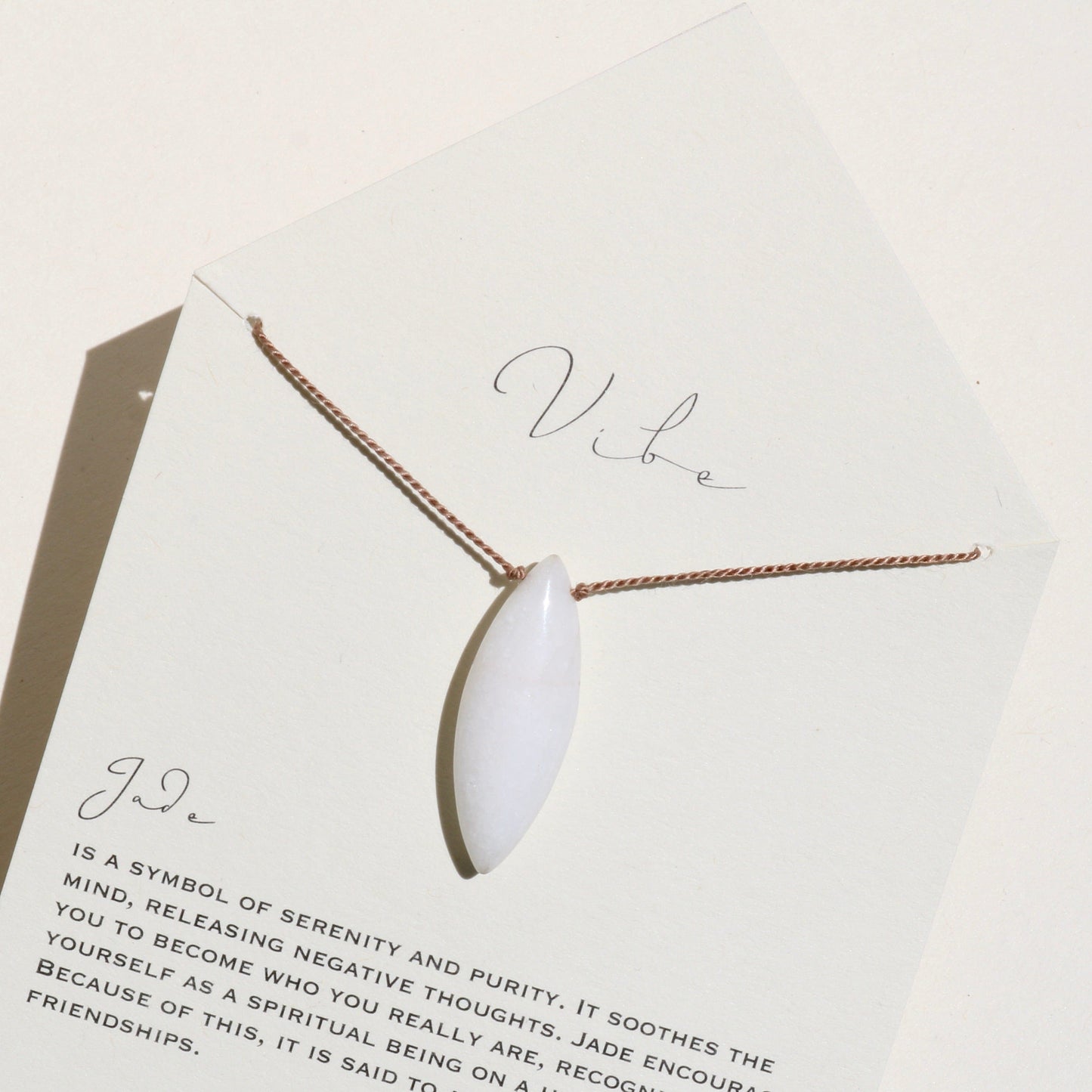 WHITE JADE PETAL Vibe Necklaces