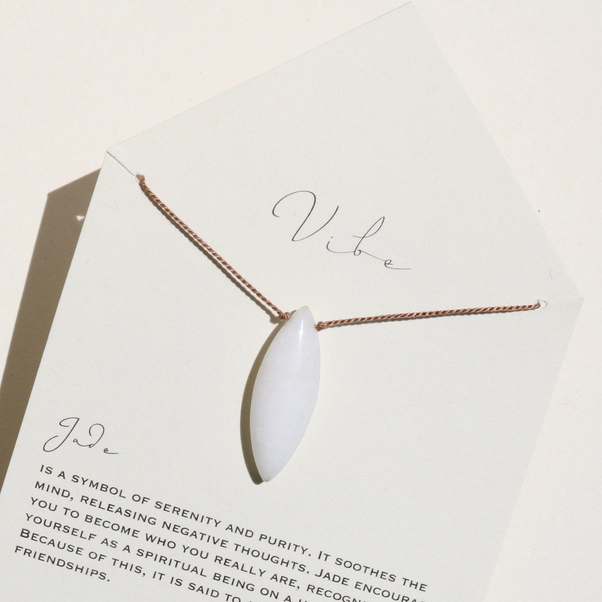 WHITE JADE PETAL Vibe Necklaces
