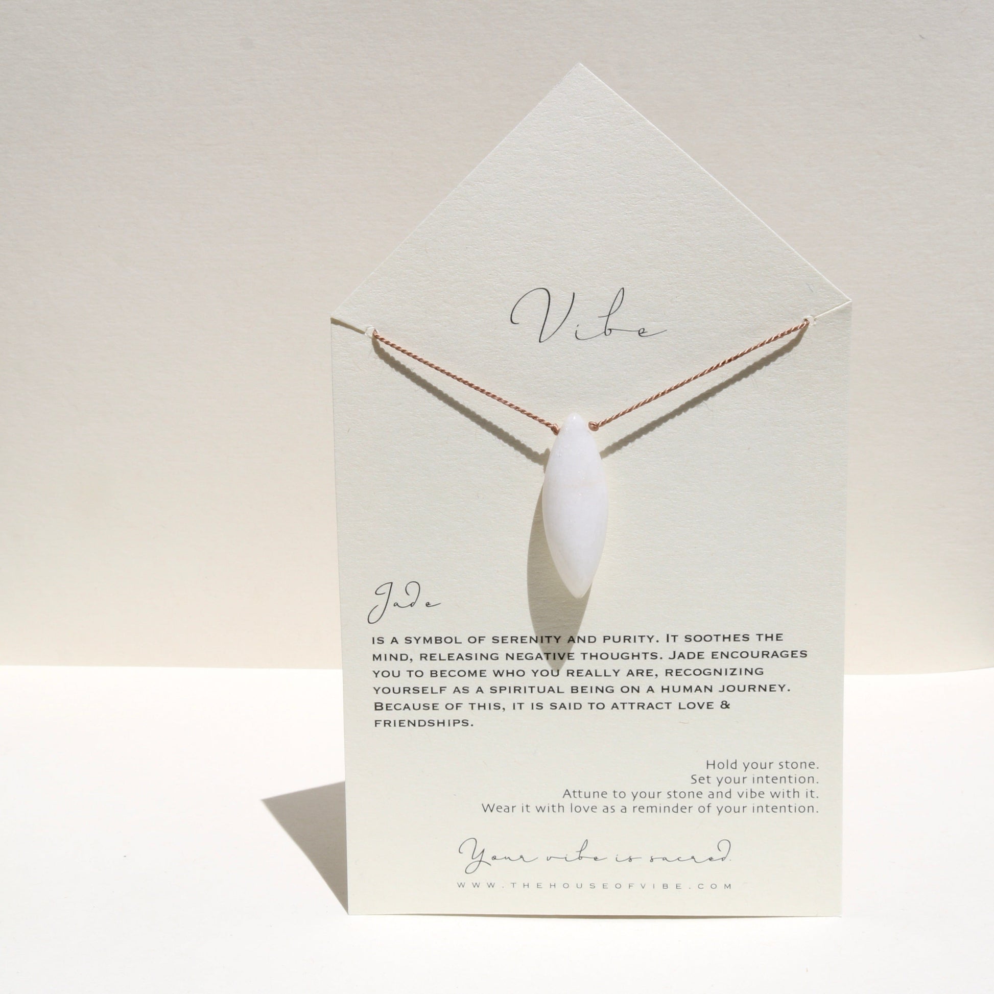 WHITE JADE PETAL Vibe Necklaces