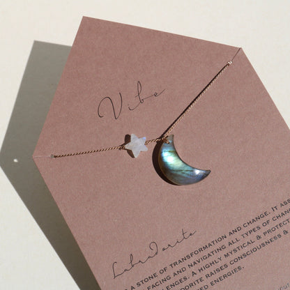 LABRADORITE MOON Vibe Necklaces