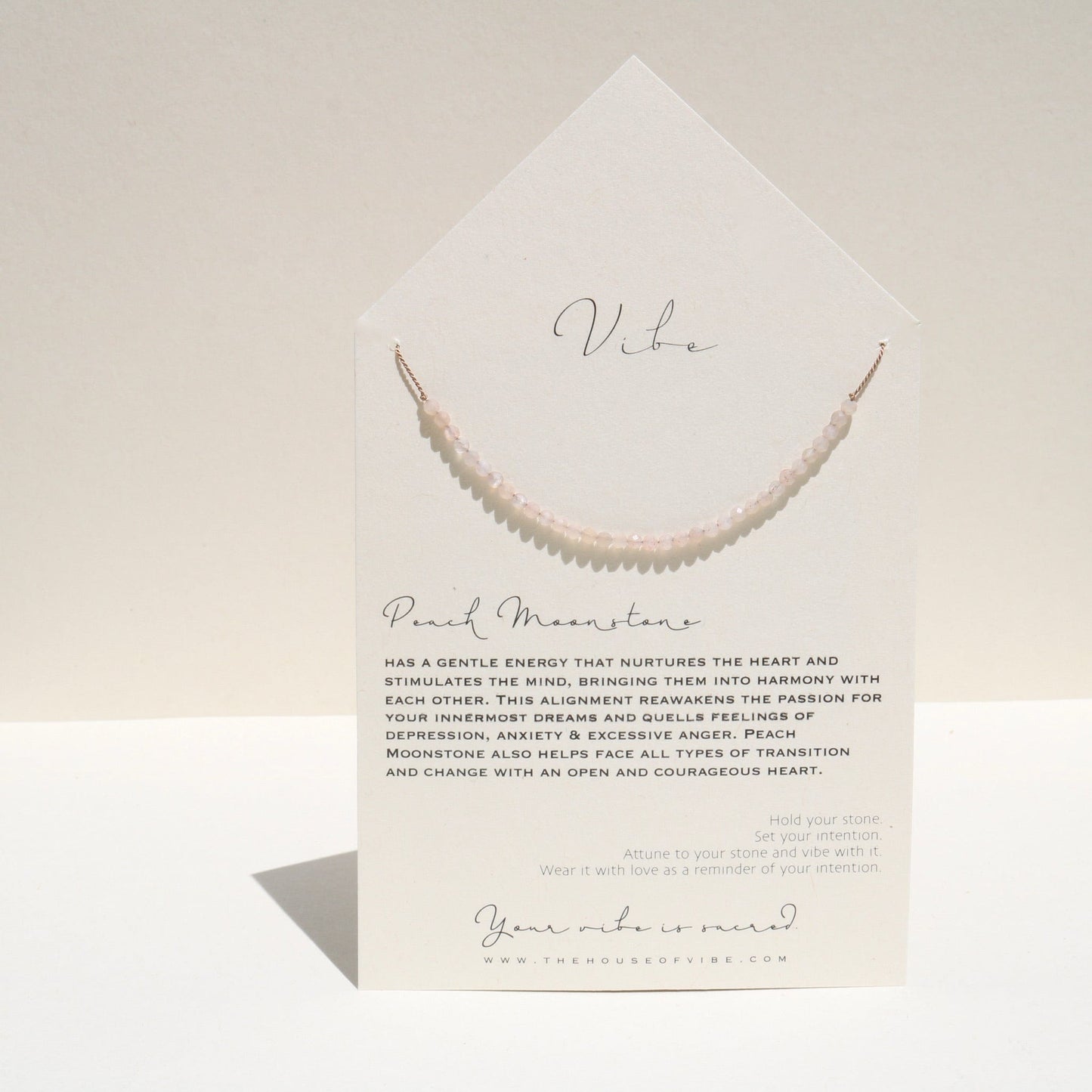 PEACH MOONSTONE | VERY LIMITED Vibe Necklaces