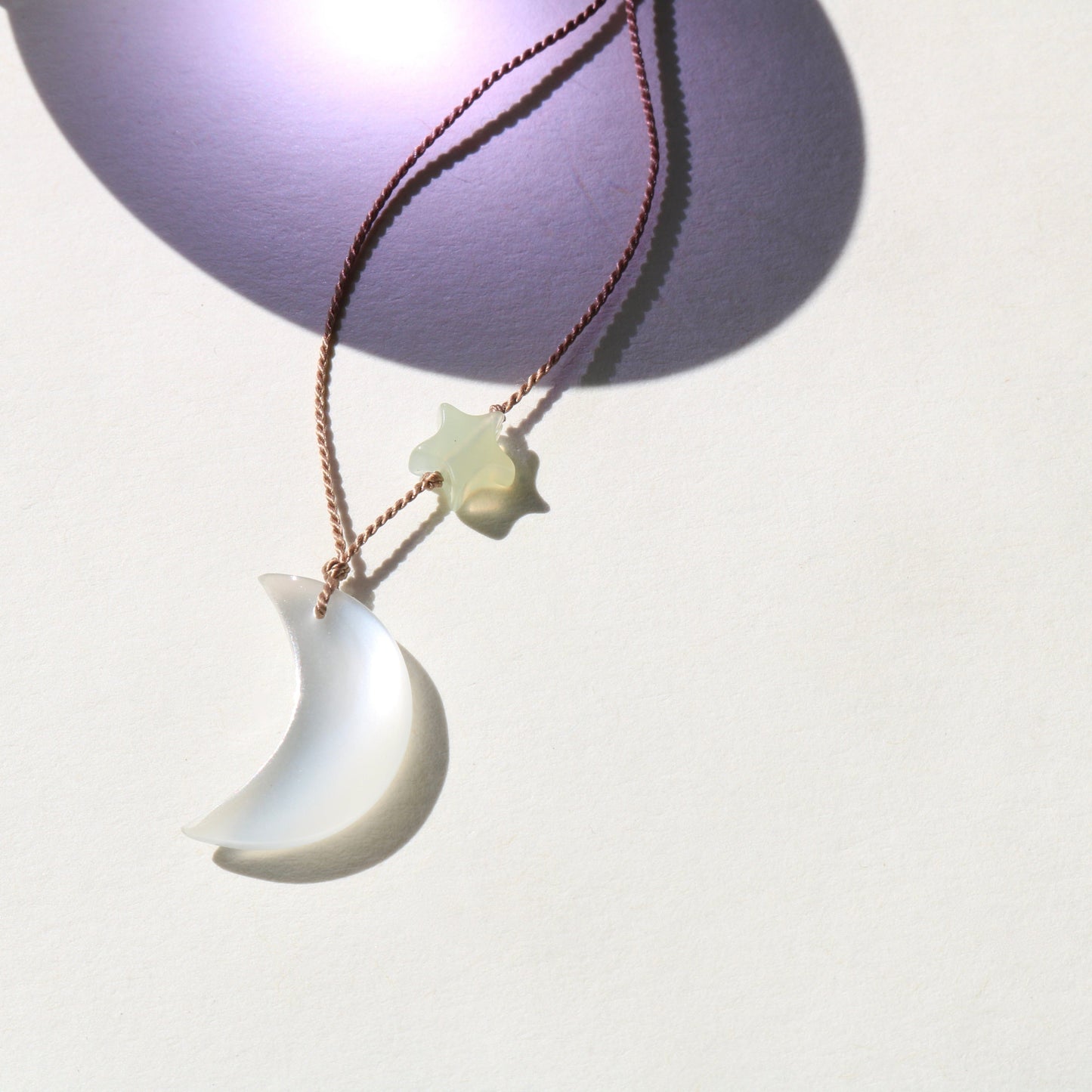 WHITE MOONSTONE MOON Vibe Necklaces